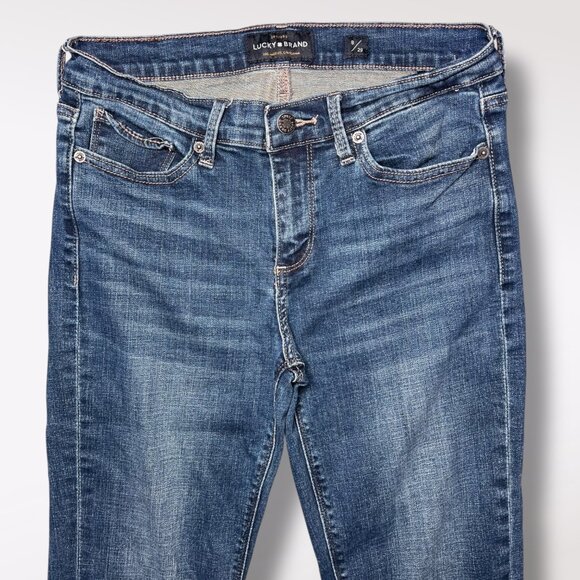 Lucky Brand Brooke Straight Jeans Medium Wash Stretch Denim Size 8 / 29 - Picture 2 of 8